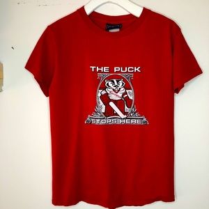 U Wisconsin Madison University hockey tee. Kids LG